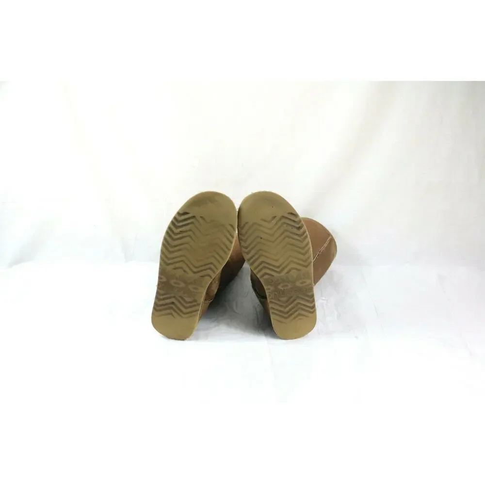 UGG Boots 8 Metallic Bronze Classic Tall Leather Sheepskin Lined Shoes 5823